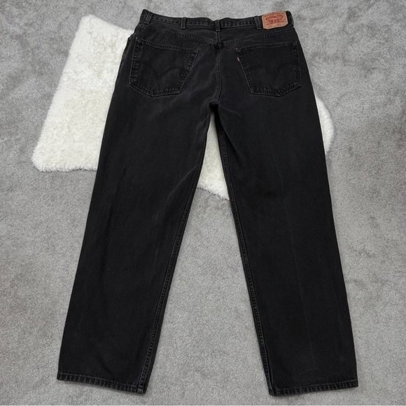 Levi’s 550 Relaxed Fit Straight Leg Dark Grey Faded Jeans - Picture 4 of 8